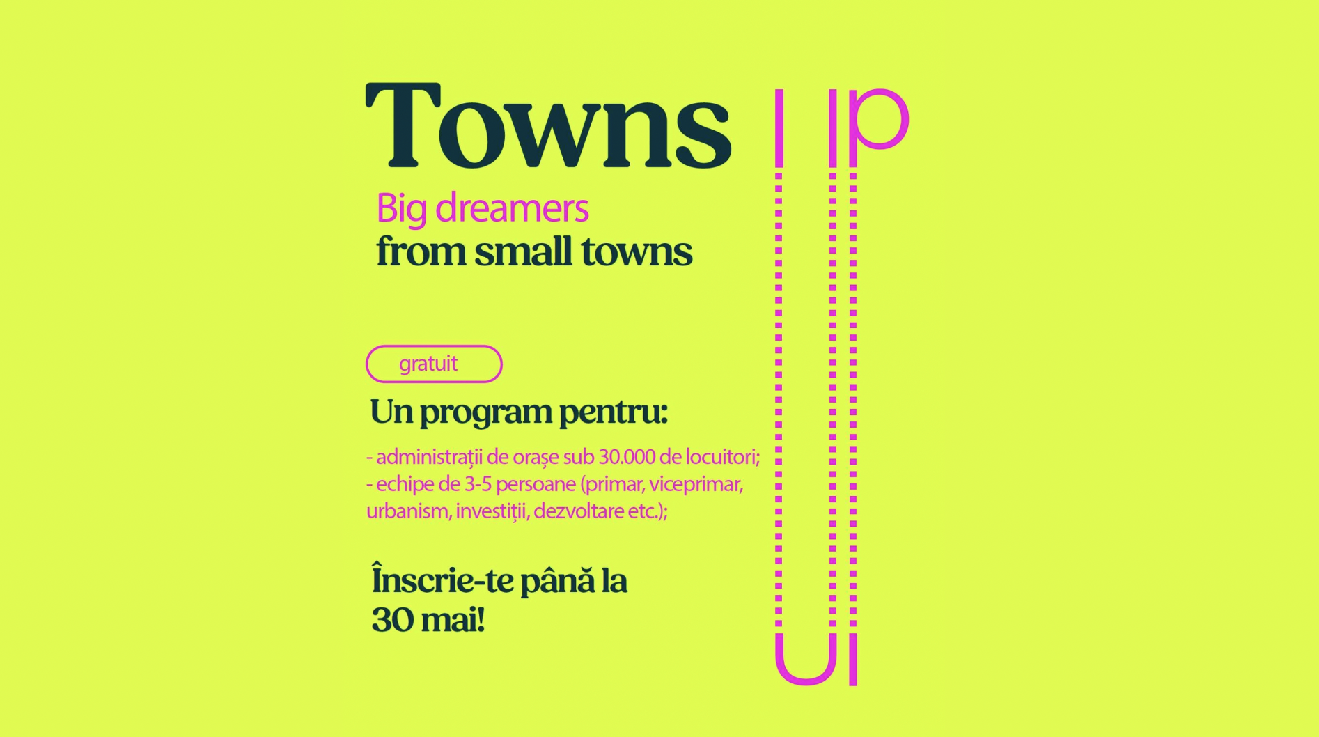 Programul de formare Towns Up 2025